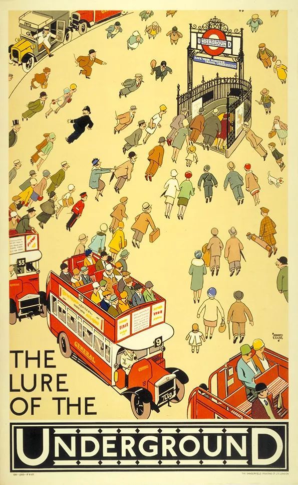 ▲The Lure of the Underground，1927Alfred Leete