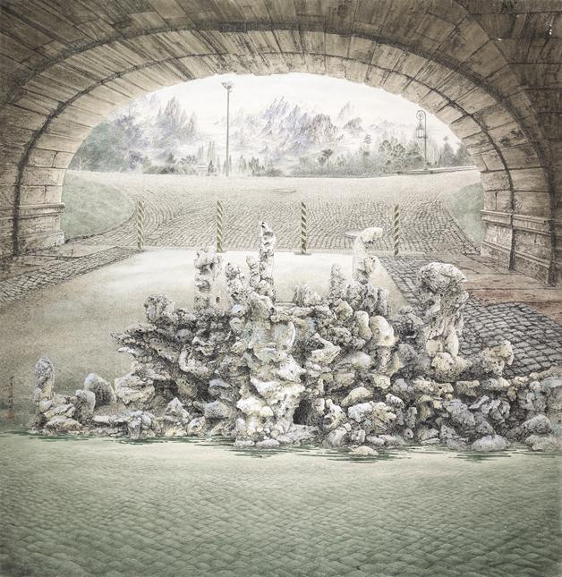 《对话风景》作者：姚媛创作年代：2014规格：185cm×180cm品类：国画