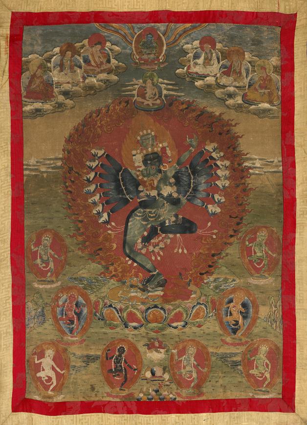 《喜吉金刚》规格：50cmx72cm品类：唐卡