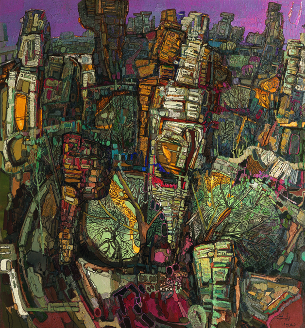 《阿斯哈图系列—临近春暖》作者：文胜规格：160cm×150cm品类：油画