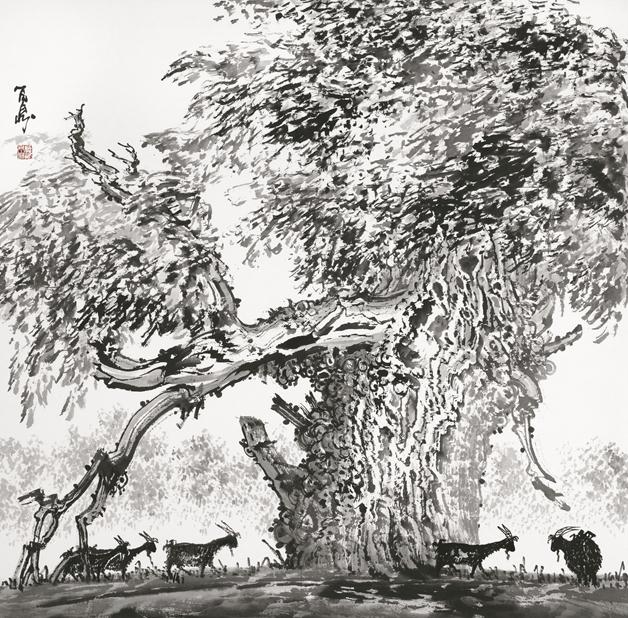 《大美胡杨》作者：冀有泉品类：国画