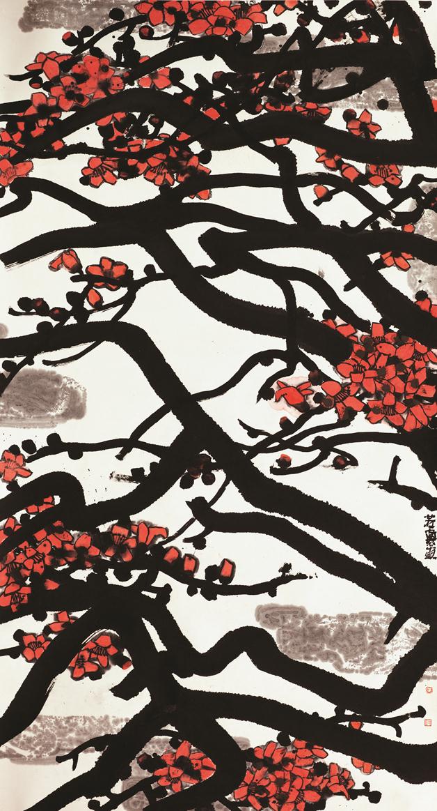 《飞龙》作者：林若熹创作年代：2011规格：186x97cm品类：纸本