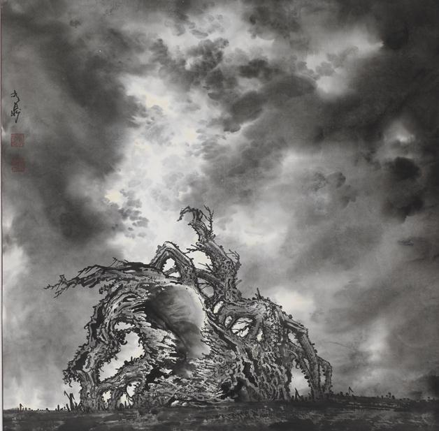 《神秘的西域》作者：冀有泉规格：68cm×68cm品类：国画