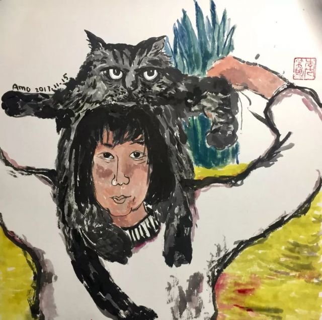 阿莫的画——李笑男