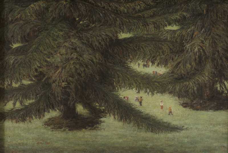 李瑞年 生命 1984年 油画105×156cm