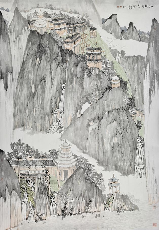 《大美壮乡》作者：钟涛创作年代：2019规格：192cmx132cm品类：国画