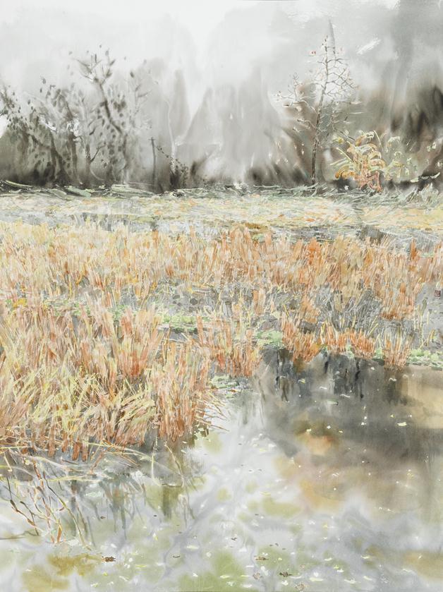 《春水一泓》作者：韦俊平创作年代：2012规格：147cmx109cm品类：水彩