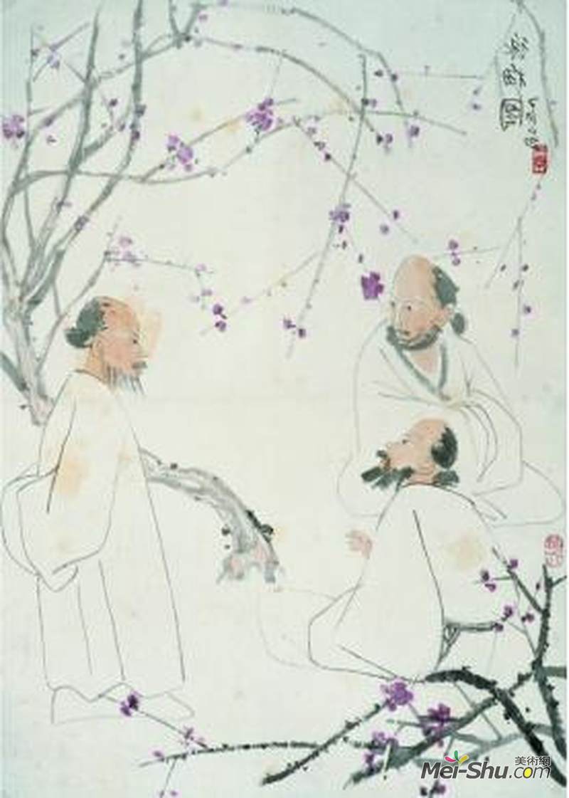 李可染 咏梅图