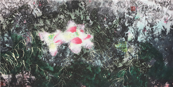 芳华 中国画 69cmx136cm 刘人岛