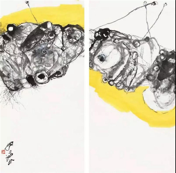 梦者之一 | 纸本设色 | 280cmX136cm | 2004