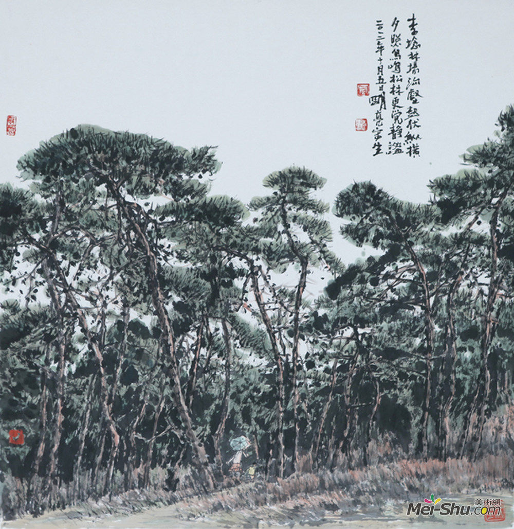 《李埝林场》作者：周明亮 规格：68×68cm 品类：中国画