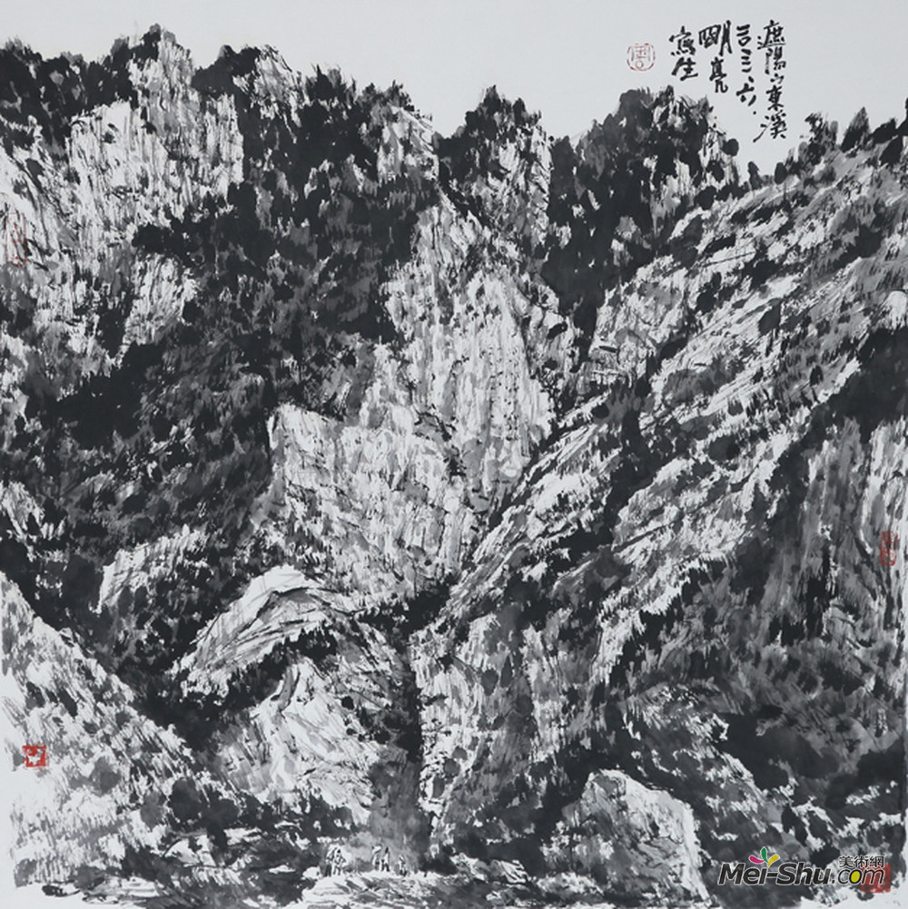 《遮阳山东溪》作者：周明亮 规格：68×68cm 品类：中国画