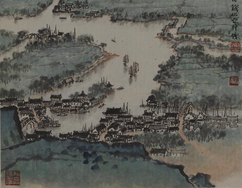 《常熟田》作者：钱松喦创作年代：1963规格：52.8cmx35.7cm品类：中国画