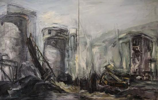 废墟 100 x 160cm 油画 2016