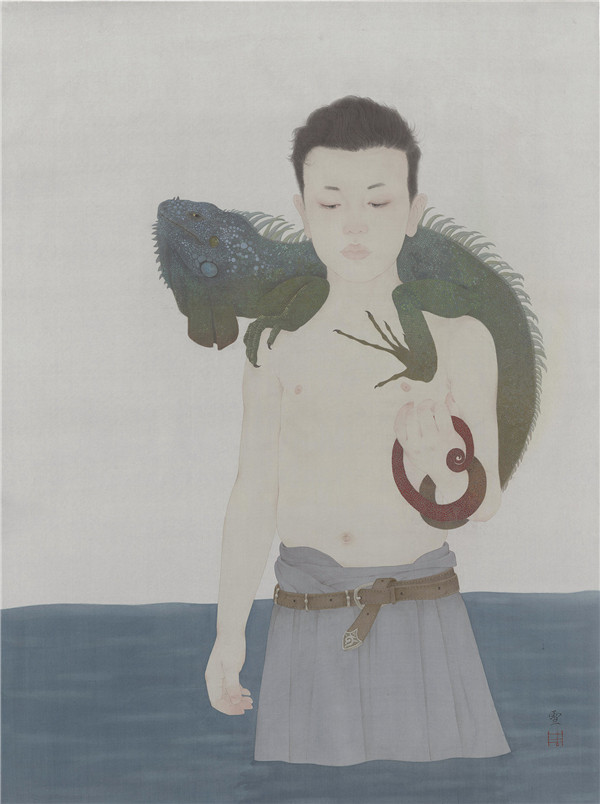 周雪 《游·梦》系列——彼此之间 80x60cm 绢本设色 2018