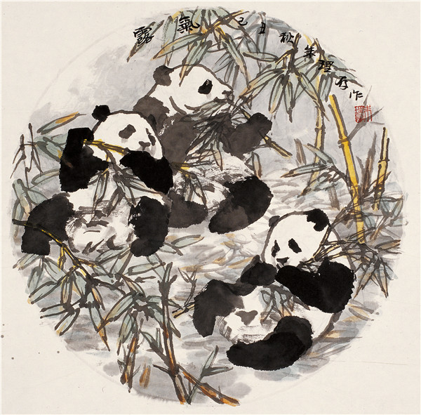 朱理存 露气 38cm×38cm 纸本设色 2009年