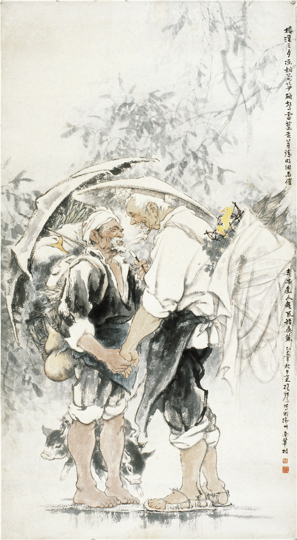 马振声 逢场 69cmx139cm 纸本设色 1985年