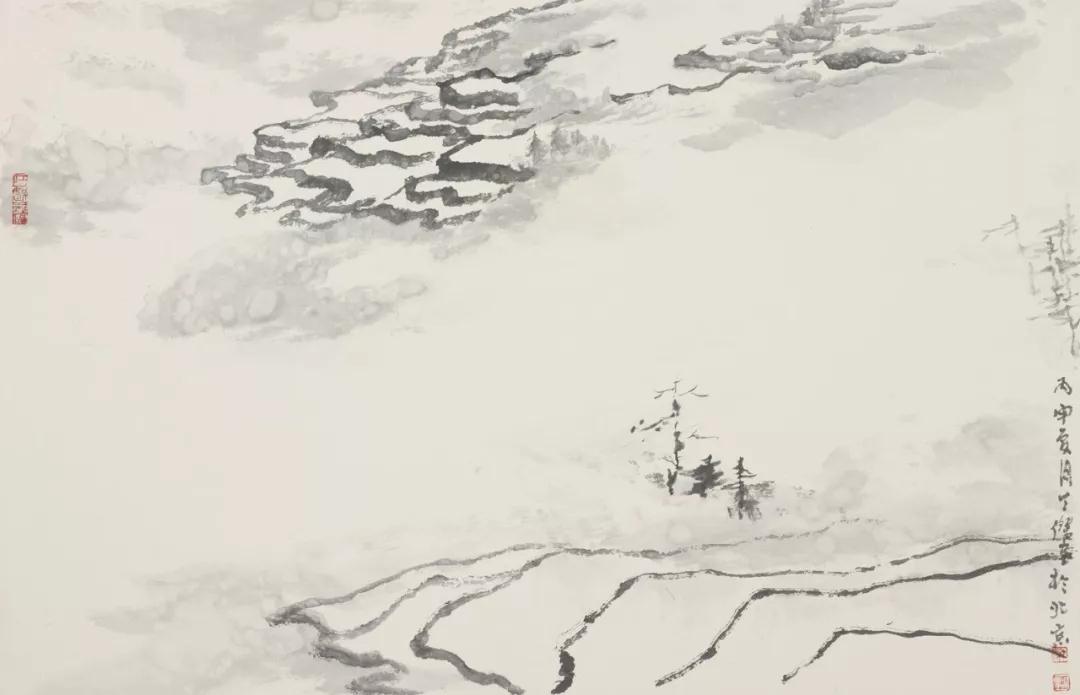 烟云如海山似梦系列之一 42cm×66cm