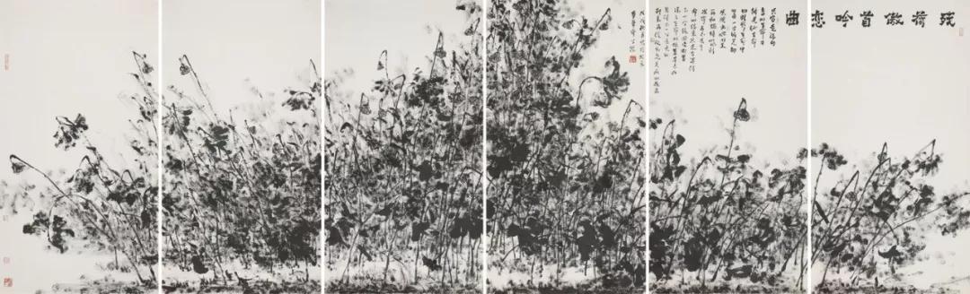 残荷傲首吟恋曲 180cm×97cm×6