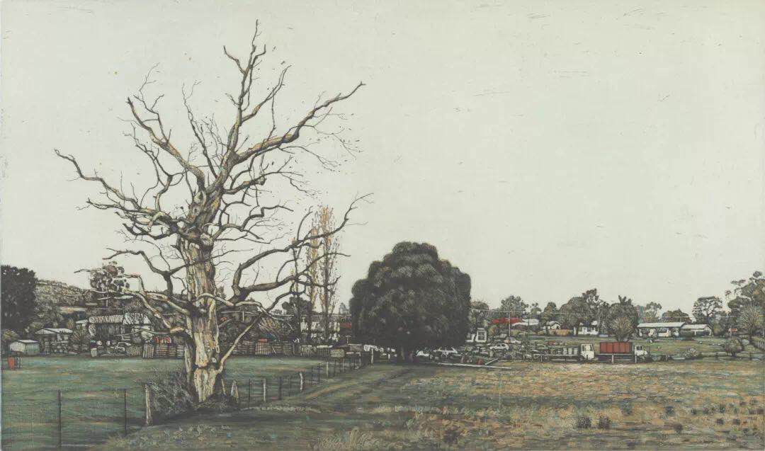 On the edge of town（By day）丨47×79cm丨戴维·弗雷泽（澳大利亚）