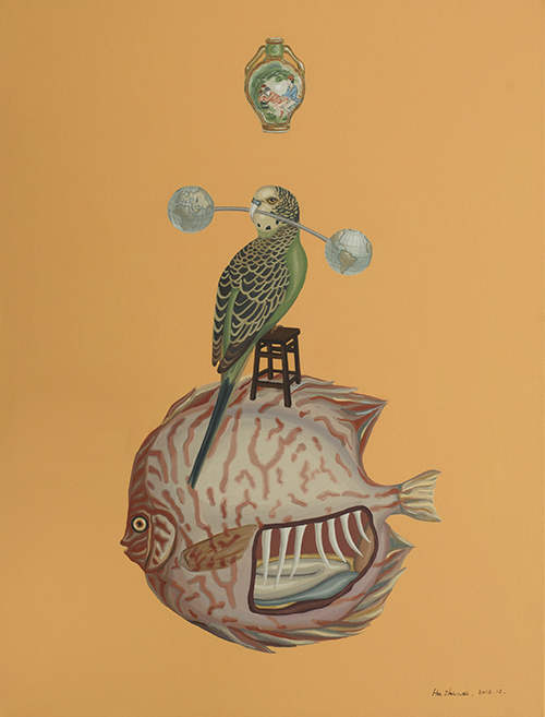 胡志伟-《捕食者NO.21》-80×60cm-布面亚克力-2016