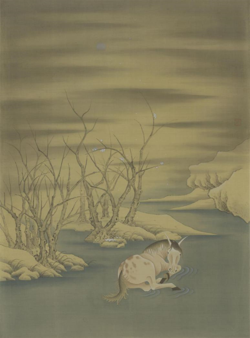 董力佳-《马·7》-70×50cm-绢本设色-2019
