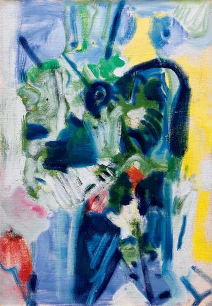 吴大羽《无题5》约1980 年作油彩画布裱于纸板37 x 26 cm。成交价：HK$ 6，490，000