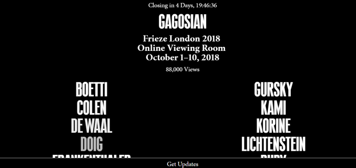 高古轩于2018伦敦Frieze艺术博览会上线线上展厅