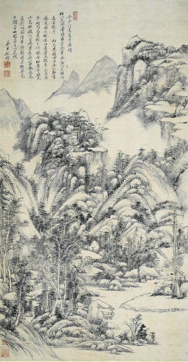 清 王原祁 《仿黄公望富春山居图轴》 清康熙二十七年（1688年） 纸本墨笔