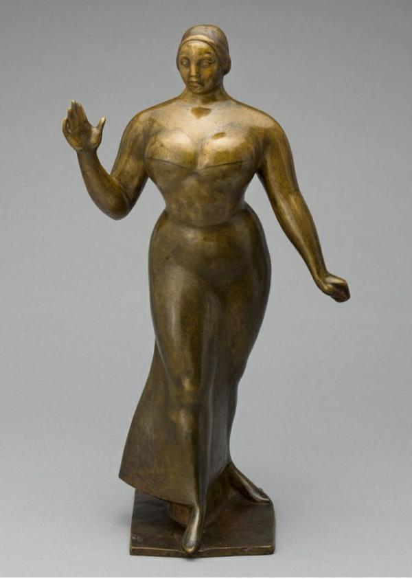 加斯顿·拉切斯(Gaston Lachaise),《行走的女子》，1922.