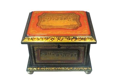 19世纪 红黑漆描金人物故事图梳妆盒2 陈家祠藏