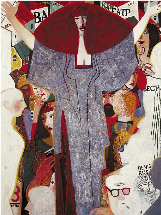 伊万·鲁本尼科夫 女歌唱家 162×123cm