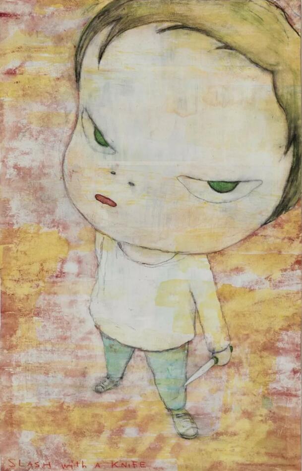 奈良美智 《Slash with a Knife》