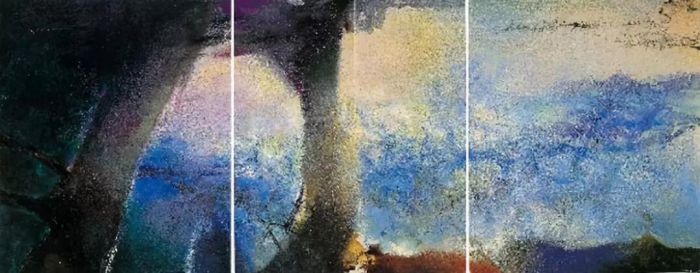 赵无极《向莫奈致敬》，1991年作