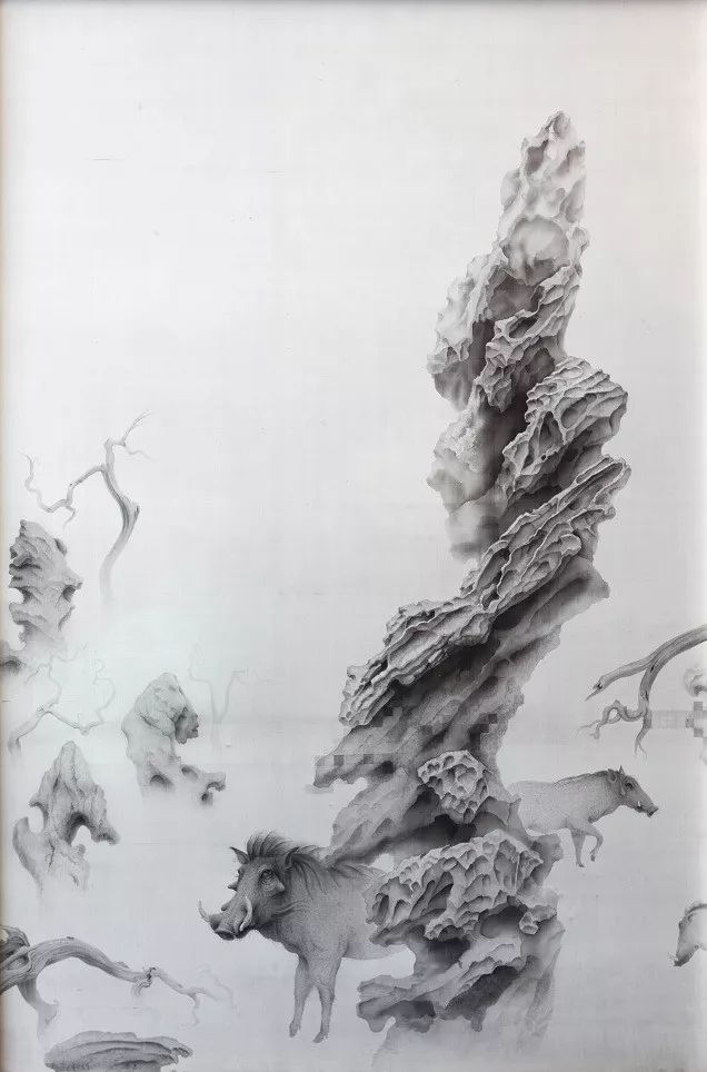《立冬》绢本水墨 123x188cm