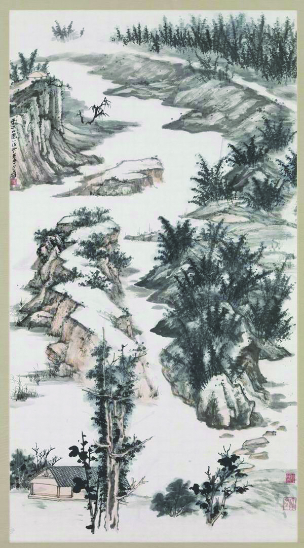 张大千《八德园景》