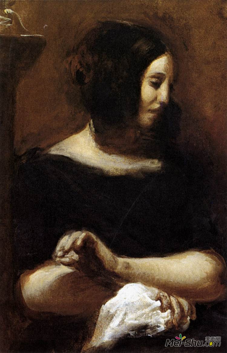 欧仁·德拉克罗瓦(eugène delacroix)作品 作家乔治桑﹝george sand