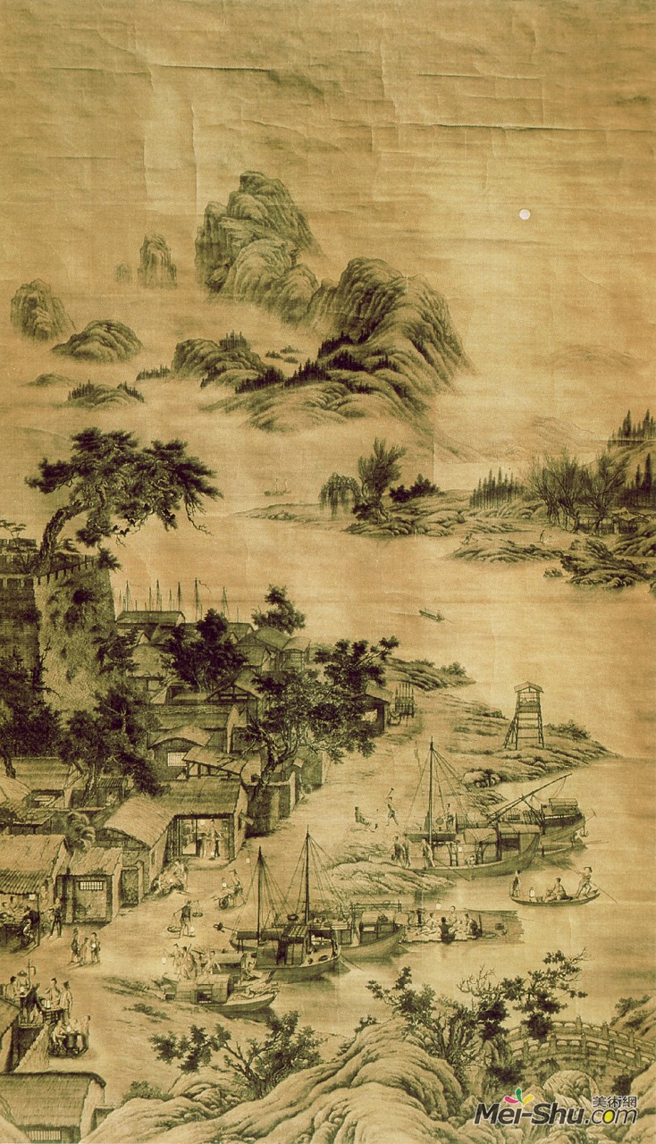 郎世宁《羊城夜市图》