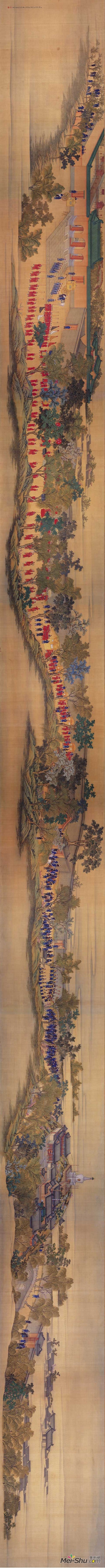 郎世宁《孝贤纯皇后亲蚕图（诣坛）》 台北故宫博物院藏