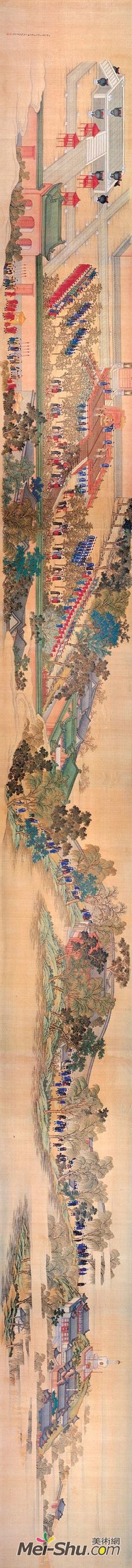 郎世宁《孝贤纯皇后亲蚕图（採桑） 》台北故宫博物院藏