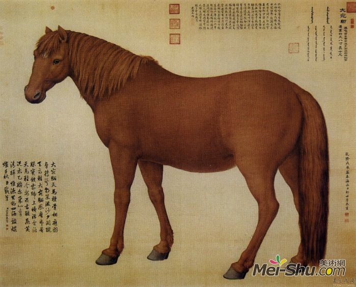 清 郎世宁 十骏图 - 潮河边人 - 潮河边人博客
