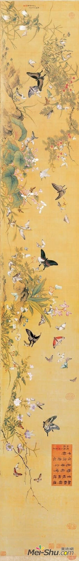 郎世宁《百蝶图》台北故宫博物院