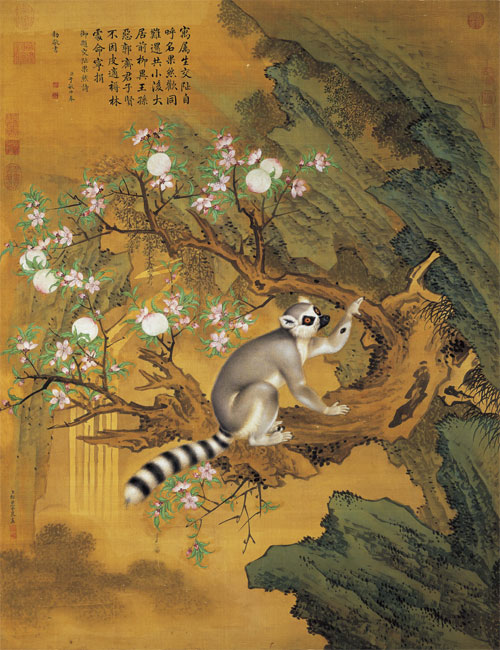 郎世宁《画交趾果然》台北故宫博物院藏