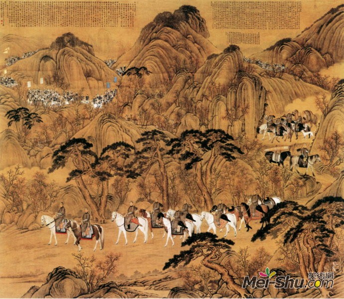 郎世宁《弘历哨鹿图》北京故宫博物院藏