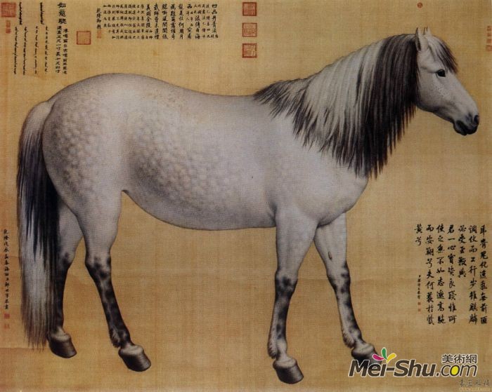 郎世宁《十骏图之如意骢》