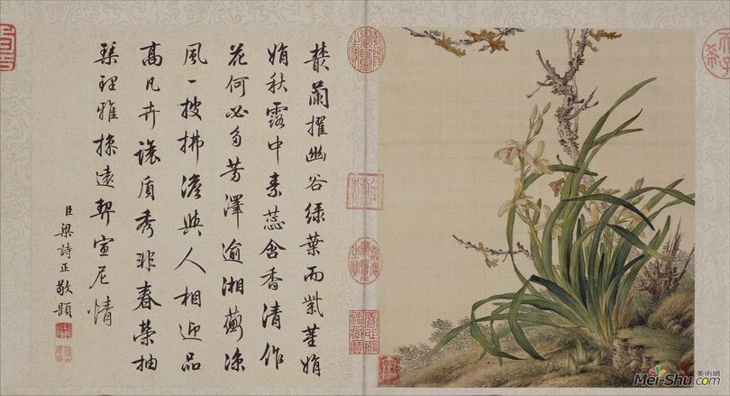 郎世宁《花鸟图册》北京故宫博物院藏