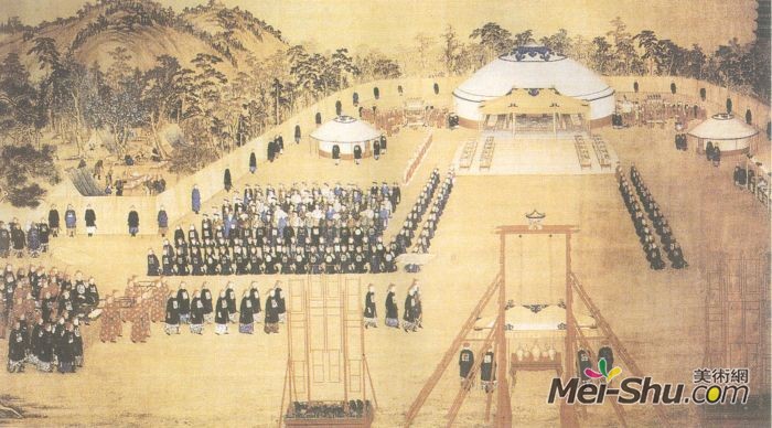 郎世宁《万树园赐宴图》
