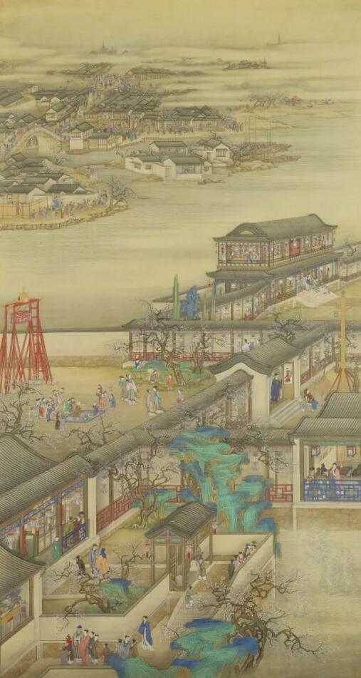 ▲2008年在北京举行的秋季拍卖会上，郎世宁一幅《雍正十二月圆明园行乐图》以1.44亿元的高价拍卖。