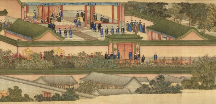 ▲《院本亲蚕图》局部