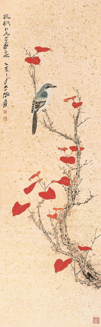 张大千笔下的花鸟